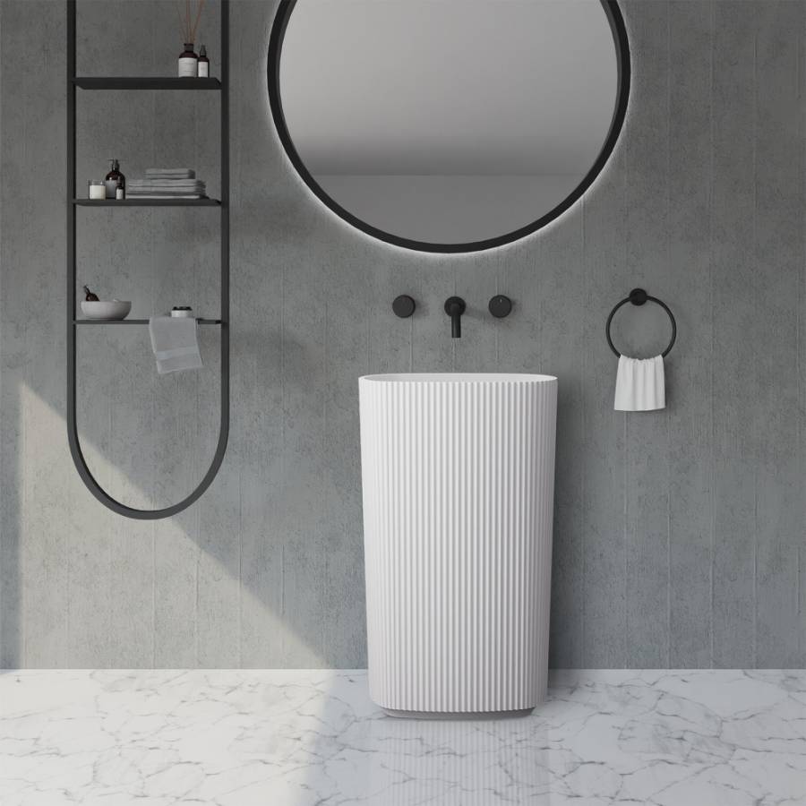 Раковина отдельностоящая ABBER Stein AS2502-H белая матовая Раковина отдельностоящая ABBER Stein AS2502-H белая матовая