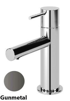 LEAF-LSM1-L-GM Смеситель для раковины однорычажный, с донным клапаном, исполнение Gunmetal PVD