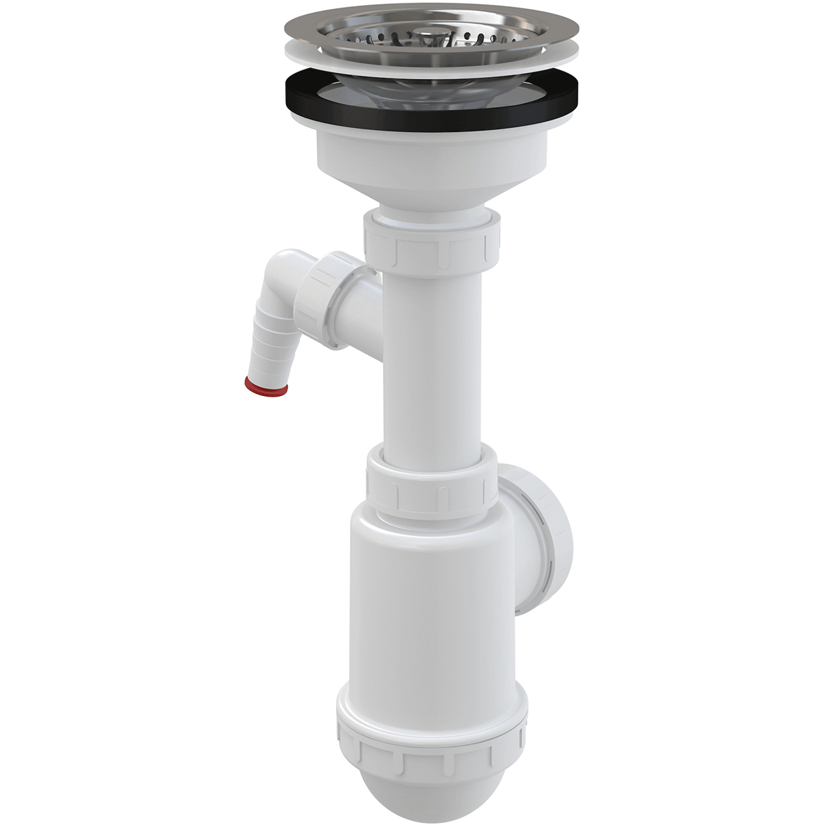 Сифон для мойки с нержавеющей peшeткой DN115 и штуцером Сифон для мойки с нержавеющей peшeткой DN115 и штуцером