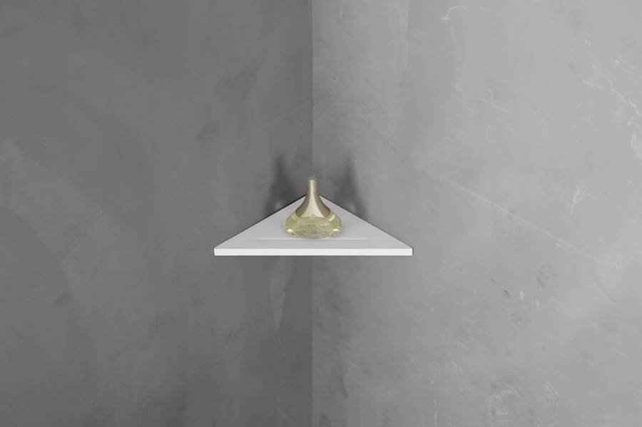 Угловая полочка для ванной комнаты ABBER Stein AS1652 белая матовая Угловая полочка для ванной комнаты ABBER Stein AS1652 белая матовая