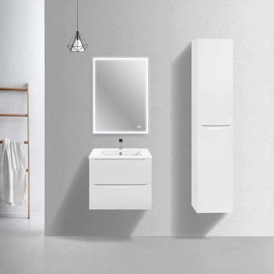 База под керамическую раковину Mia Slim 600 подвесная, 2 выкатных ящика soft close, G.White База под керамическую раковину Mia Slim 600 подвесная, 2 выкатных ящика soft close, G.White