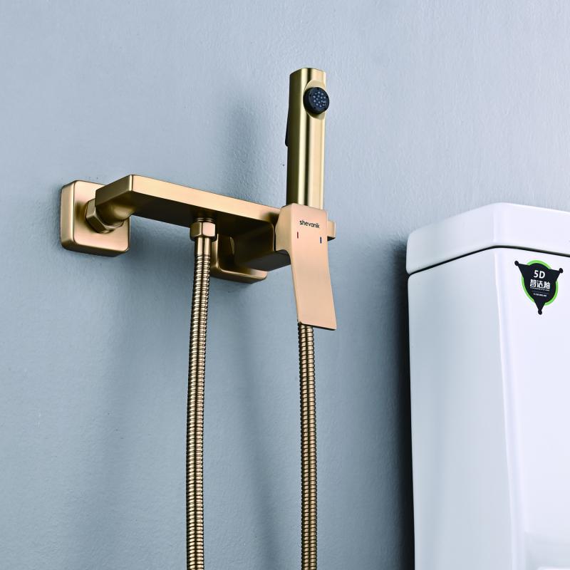 Смесители с гигиеническим душем Shevanik S61G S6105G-1 Смесители с гигиеническим душем Shevanik S61G S6105G-1