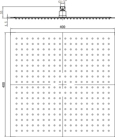Верхний душ RGW Shower Panels SP-82-40 B 21148240-04 Черный Верхний душ RGW Shower Panels SP-82-40 B 21148240-04 Черный