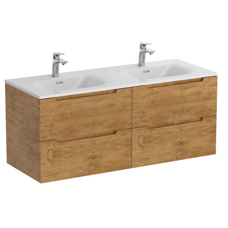 Керамическая раковина с двумя чашами BelBagno BB-8099-120-2 Керамическая раковина с двумя чашами BelBagno BB-8099-120-2