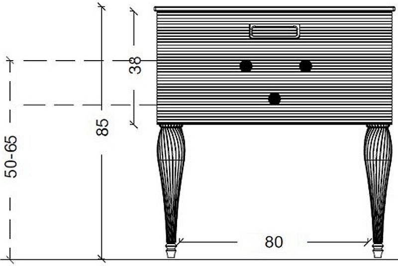 Тумба Linea 80 белая+Золото 842-080-WG Boheme Тумба Linea 80 белая+Золото 842-080-WG Boheme