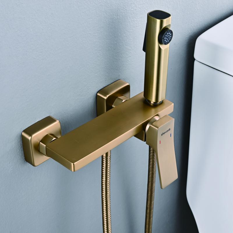 Смесители с гигиеническим душем Shevanik S61G S6105G-1 Смесители с гигиеническим душем Shevanik S61G S6105G-1