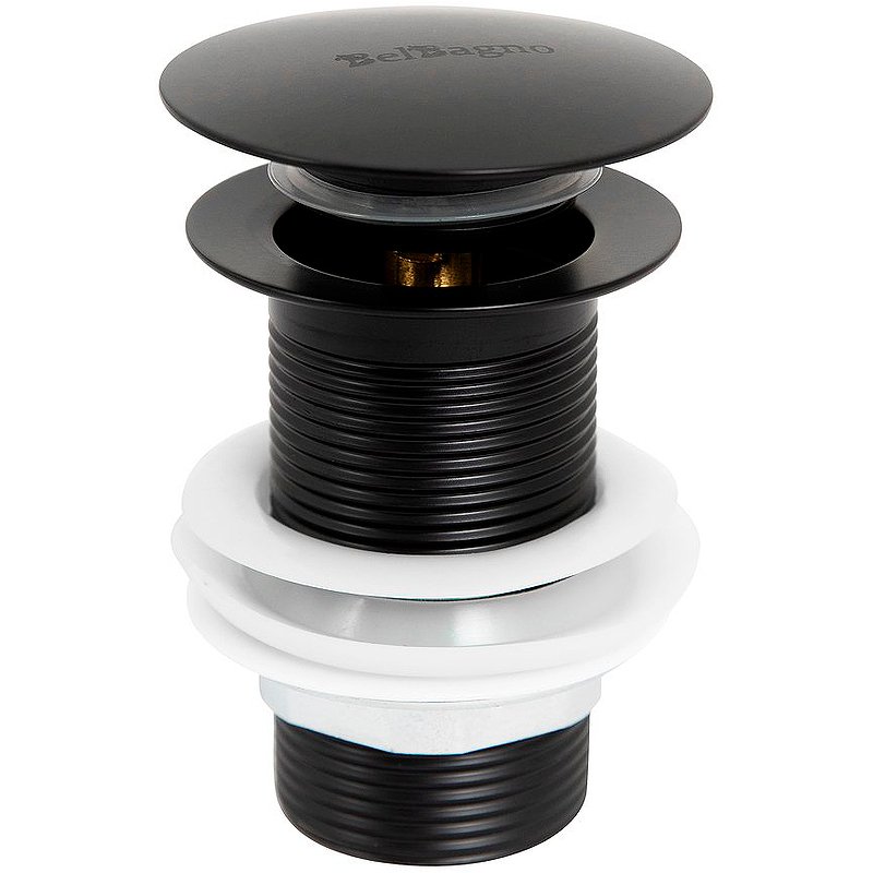 BB-SC-NERO Донный клапан с системой "Клик-клак" без перелива, чёрный BB-SC-NERO Донный клапан с системой "Клик-клак" без перелива, чёрный