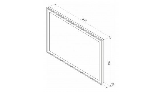Зеркало Aralia LED (ШхГхВ) 800х25х600 Зеркало Aralia LED (ШхГхВ) 800х25х600