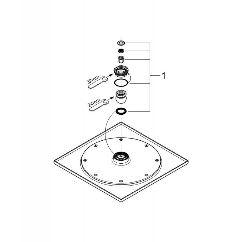 Верхний душ GROHE Rainshower F-series 10", хром (27271000) Верхний душ GROHE Rainshower F-series 10", хром (27271000)