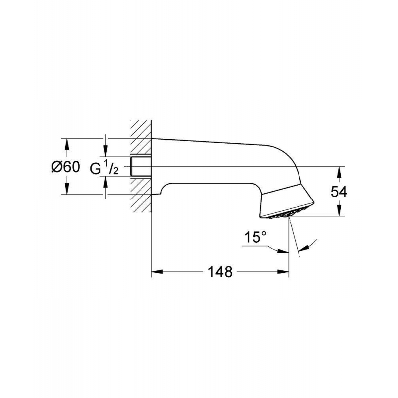 Спортивный верхний душ, GROHE Relexa Plus 60, хром, (28948000) Спортивный верхний душ, GROHE Relexa Plus 60, хром, (28948000)