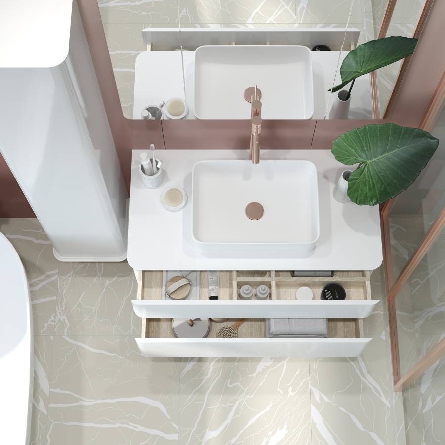 Тумба под раковину Creto Stella 100 см белый глянец, 16-CRE50/100 Тумба под раковину Creto Stella 100 см белый глянец, 16-CRE50/100