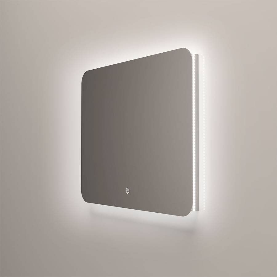 Зеркало LED VLM-3BE800 800х600 c сенсорным выключателем и диммером Зеркало LED VLM-3BE800 800х600 c сенсорным выключателем и диммером