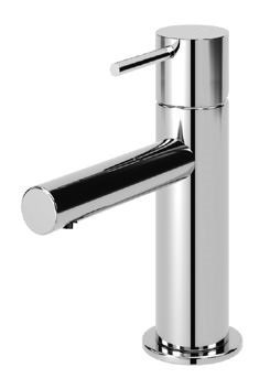 LEAF-LSM1-L-PO Смеситель для раковины однорычажный, с донным клапаном, исполнение Gold PVD