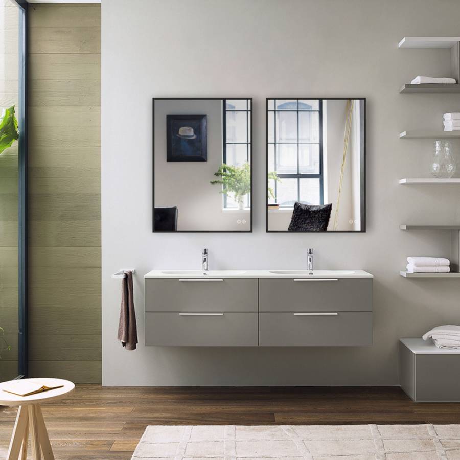 Зеркало LED VLM-3VN500B-2 500х700 c сенсорным выключателем и диммером, антизапотевание Зеркало LED VLM-3VN500B-2 500х700 c сенсорным выключателем и диммером, антизапотевание