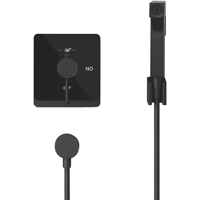 Гигиенический душ с термостатом Rose R105H, черный Гигиенический душ с термостатом Rose R105H, черный