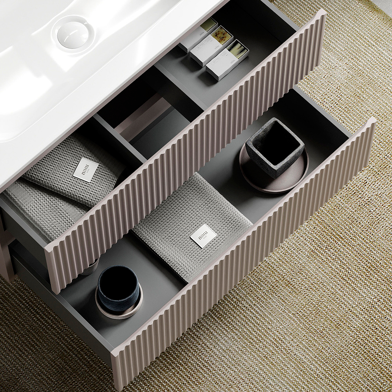 Тумба подвесная SANCOS Snob R 1195х445х500, c двумя ящиками оснащенными доводчиками, Doha Soft, арт.SNR120SM Тумба подвесная SANCOS Snob R 1195х445х500, c двумя ящиками оснащенными доводчиками, Doha Soft, арт.SNR120SM