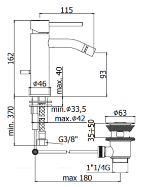 Смеситель для биде Paffoni Light LIG135CR