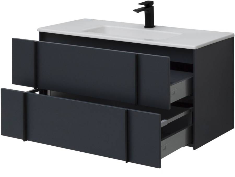Тумба под раковину Allen Brau Reality 100 1.32007.AM антрацит матовый Тумба под раковину Allen Brau Reality 100 1.32007.AM антрацит матовый