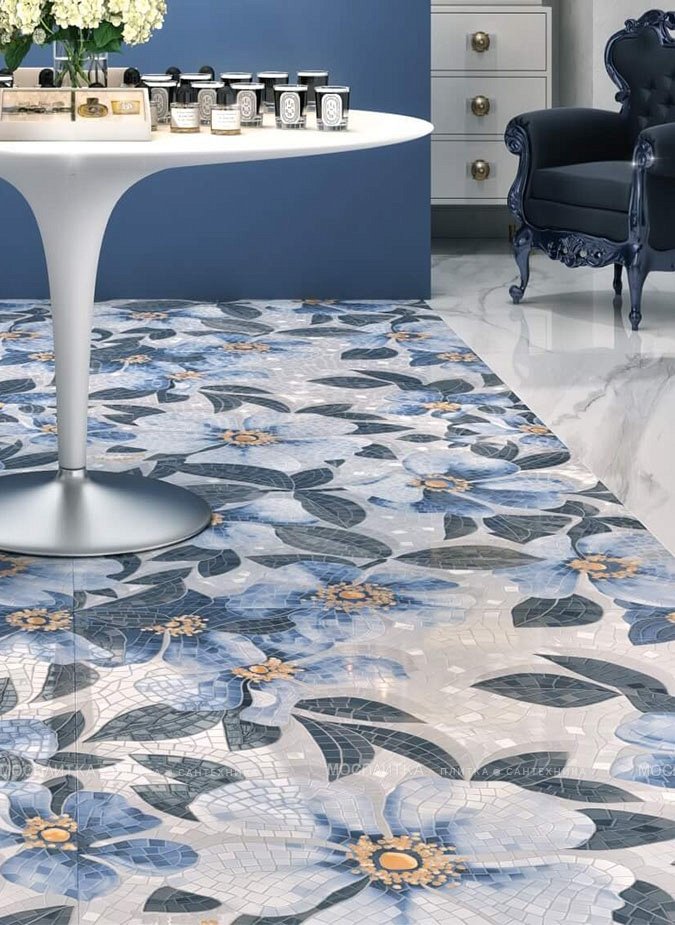 Керамогранит SG591002R Розелла синий декорированный лаппатированный 119,5*238,5*11 (1шт/2,85м2), м2 Керамогранит SG591002R Розелла синий декорированный лаппатированный 119,5*238,5*11 (1шт/2,85м2), м2