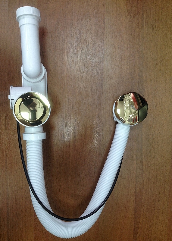 Сифон для ванны автомат комплект металл/металл Сифон для ванны автомат комплект металл/металл