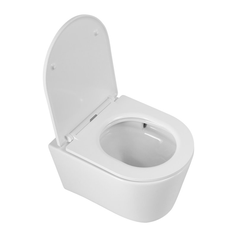 LINER Унитаз подвесной, безободковый с системой смыва "Торнадо", с сиденьем soft close, 49 см, CZR-38083-49-TH-TOR/SC LINER Унитаз подвесной, безободковый с системой смыва "Торнадо", с сиденьем soft close, 49 см, CZR-38083-49-TH-TOR/SC