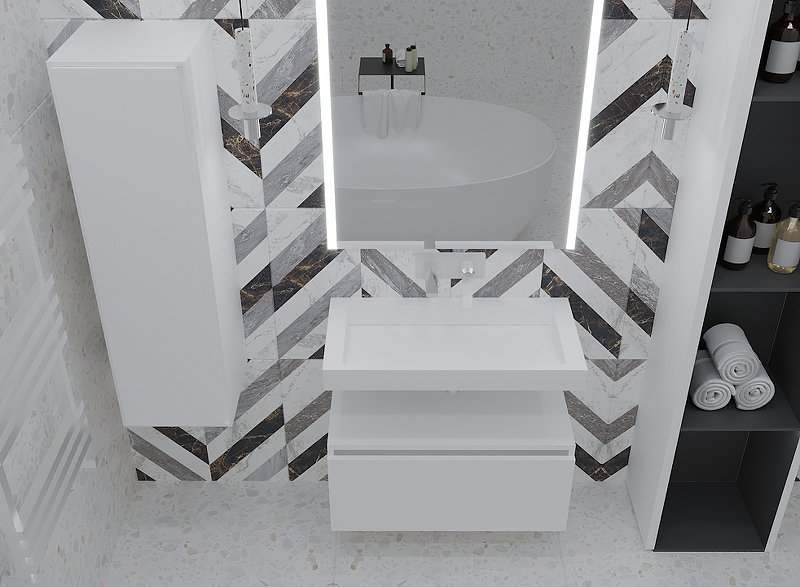 Ящик под столешницу 60см WHITE глянец VALLESSI UNO-S 897-060-W Boheme Ящик под столешницу 60см WHITE глянец VALLESSI UNO-S 897-060-W Boheme