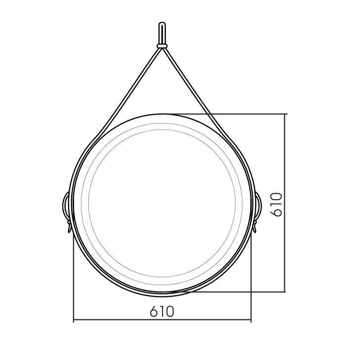 Зеркало Creto Afrodite d61см с LED-подсветкой Зеркало Creto Afrodite d61см с LED-подсветкой