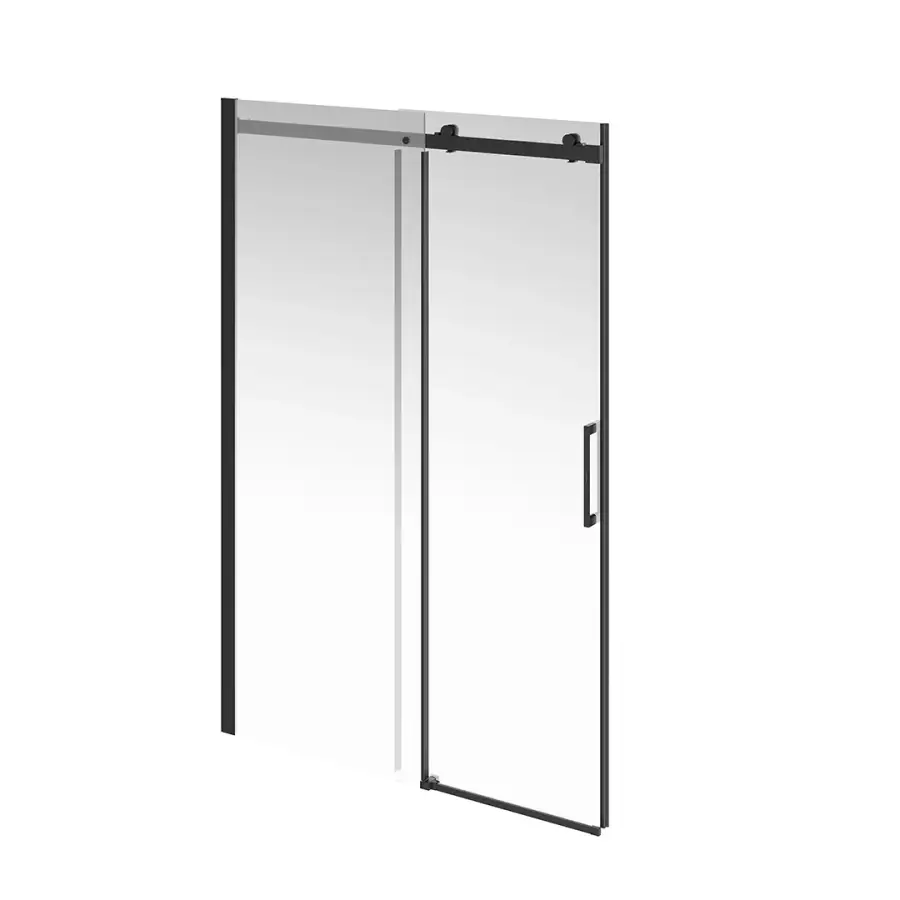 Душевая дверь CRISTALLO, раздвижная с функцией soft close, 140х210, матовый черный, упаковка 1/2 Душевая дверь CRISTALLO, раздвижная с функцией soft close, 140х210, матовый черный, упаковка 1/2