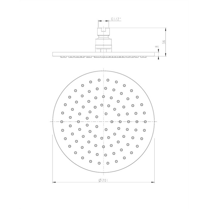 Верхний душ OMNIRES D=20 см WG120CR (хром) Верхний душ OMNIRES D=20 см WG120CR (хром)