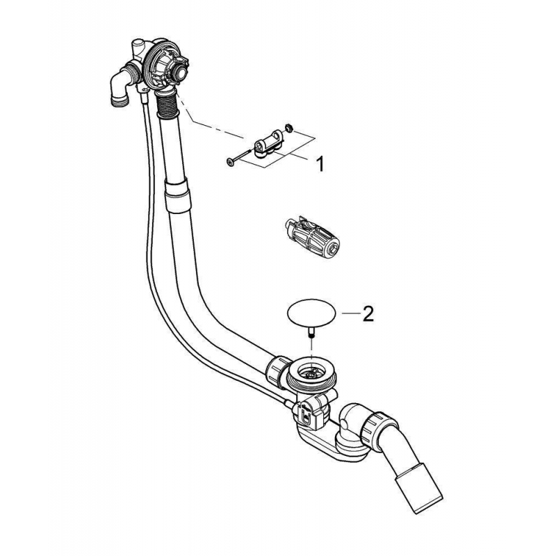 Слив перелив для ванны Grohe Talentofill 28990000 Слив перелив для ванны Grohe Talentofill 28990000