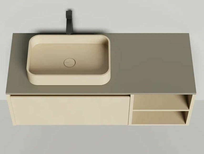 Подвесная тумба Domino 1200, эмаль, с открытой полкой Подвесная тумба Domino 1200, эмаль, с открытой полкой