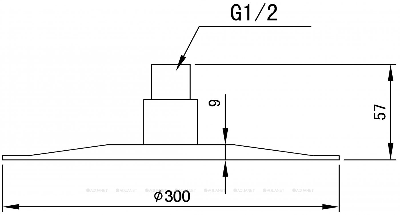 Верхний душ Aquanet Steel Round AF210-84R-S Верхний душ Aquanet Steel Round AF210-84R-S