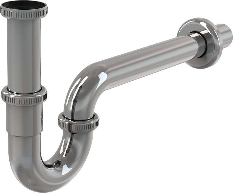 Сифон для умывальника DN32, U-форма с накидной гайкой 5/4", металл Сифон для умывальника DN32, U-форма с накидной гайкой 5/4", металл