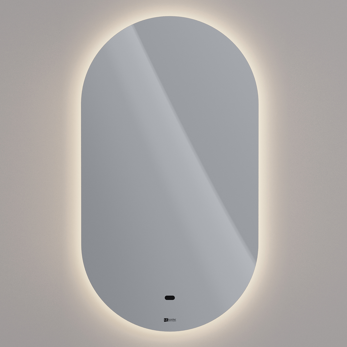 Зеркало Lemark OLSA 55х100см овальное с интерьерной подсветкой, с подогревом Зеркало Lemark OLSA 55х100см овальное с интерьерной подсветкой, с подогревом