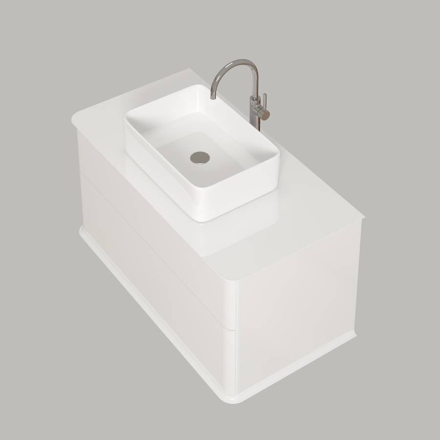 Тумба под раковину Creto Stella 100 см белый глянец, 16-CRE50/100 Тумба под раковину Creto Stella 100 см белый глянец, 16-CRE50/100