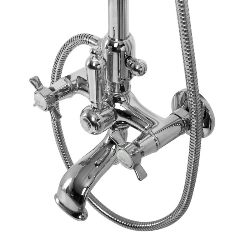 LORD-CVD-30-02-M Душевая стойка со смесителем для ванны, верхним и ручным душем, 30 см Исполнение: Бронза, Ручки: Бронза  LORD-CVD-30-02-M Душевая стойка со смесителем для ванны, верхним и ручным душем, 30 см Исполнение: Бронза, Ручки: Бронза
