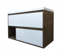 Тумба подвесная под умывальник Monaсo Wood 1000х480 2 ящика (ШхГхВ) 998х476х607