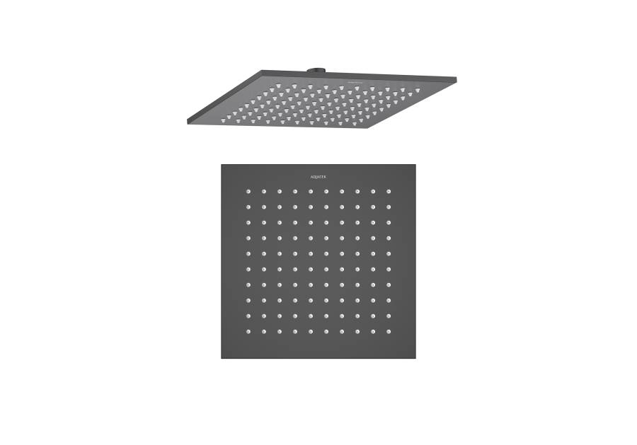 Квадратный верхний душ  250*250*7 мм AQUATEK, матовый черный AQ2076MB  Квадратный верхний душ  250*250*7 мм AQUATEK, матовый черный AQ2076MB