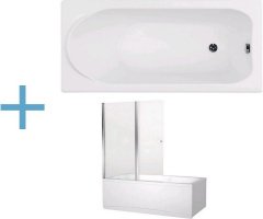 Акриловая ванна Aquanet Nord 150x70 (+ шторка Aquanet Alfa 4 NF6222-pivot)