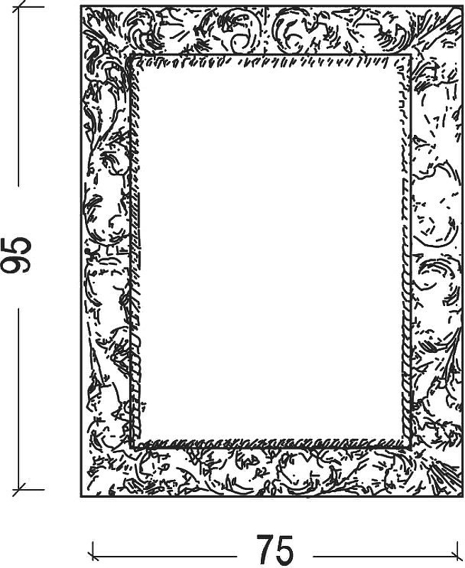 Зеркало прямоугольное, серебро массив 516-м Boheme Зеркало прямоугольное, серебро массив 516-м Boheme