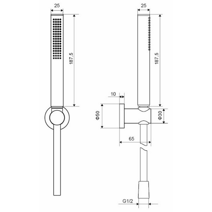 Душевой гарнитур точечный EXCELLENT Loka AREX.SET.023BL (черный мат) Душевой гарнитур точечный EXCELLENT Loka AREX.SET.023BL (черный мат)