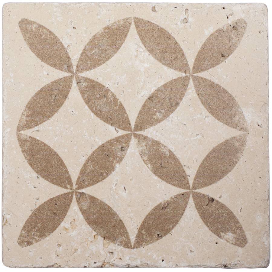 Натуральный травертин, ORNAMENT №2 10x10, Provance Натуральный травертин, ORNAMENT №2 10x10, Provance