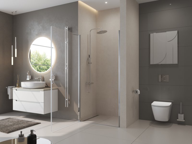 Душевая дверь BelBagno UNO-B-1-75-P-Cr Душевая дверь BelBagno UNO-B-1-75-P-Cr