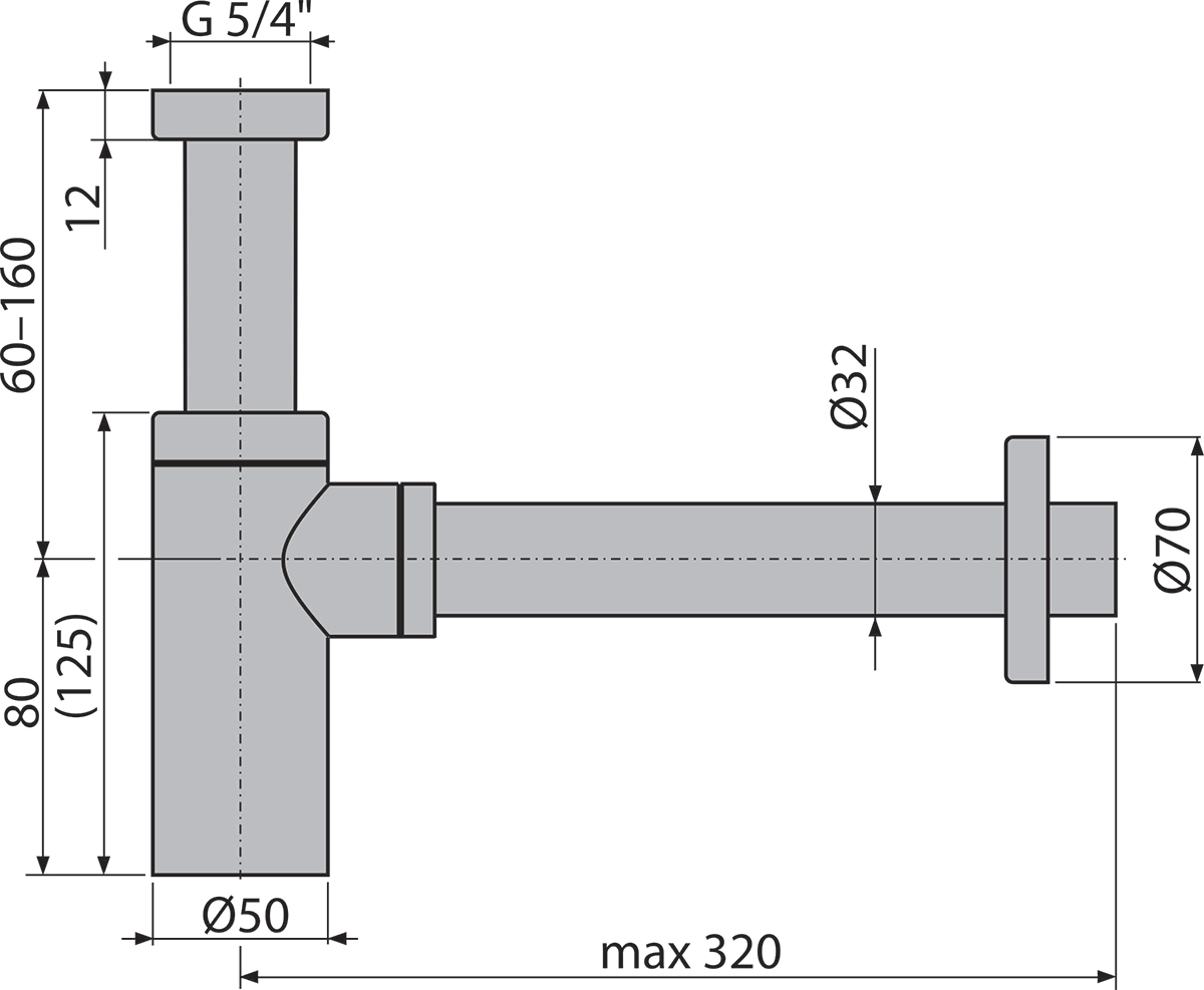 Сифон для умывальника DN32 DESIGN, NICKEL-мат Сифон для умывальника DN32 DESIGN, NICKEL-мат