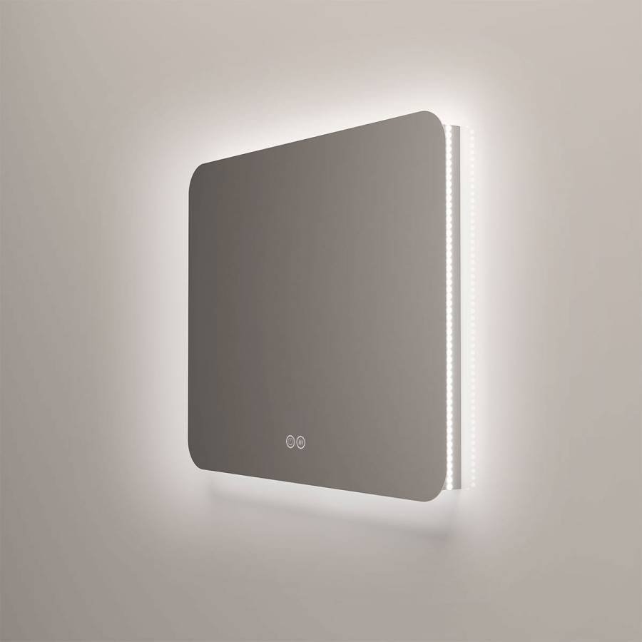 Зеркало LED VLM-3BE800-2 800х600 c сенсорным выключателем и диммером, антизапотевание Зеркало LED VLM-3BE800-2 800х600 c сенсорным выключателем и диммером, антизапотевание