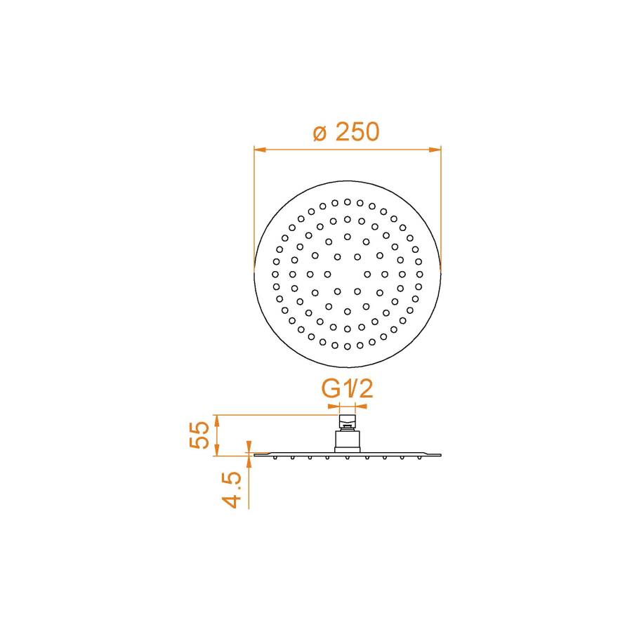 Верхний душ 3D круглый RGW SP-81, RGW 21148125-01 Верхний душ 3D круглый RGW SP-81, RGW 21148125-01