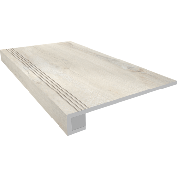 Комплект (Ступень DA01 (33x120) непол. (прямоугол. бортик) с насечками + Подступенок (14,5x120))