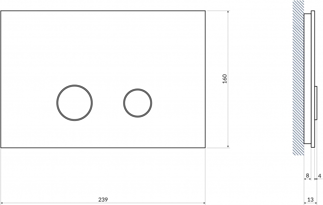 Кнопка STERO черная глянцевая стекло Кнопка STERO черная глянцевая стекло