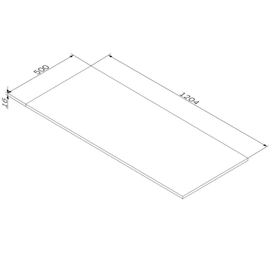 Столешница 120 см, белый глянец M8FST1201WG Столешница 120 см, белый глянец M8FST1201WG