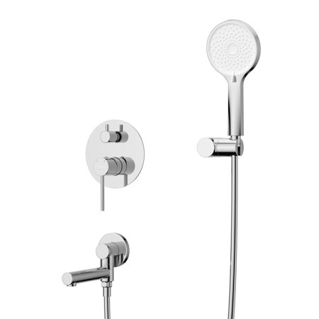 RELAX-VDSET-01 Душевой комплект встраиваемый с изливом (смеситель встраиваемый, верхний душ, ручной душ со шлангом, штуцер с держателем), хром RELAX-VDSET-01 Душевой комплект встраиваемый с изливом (смеситель встраиваемый, верхний душ, ручной душ со шлангом, штуцер с держателем), хром